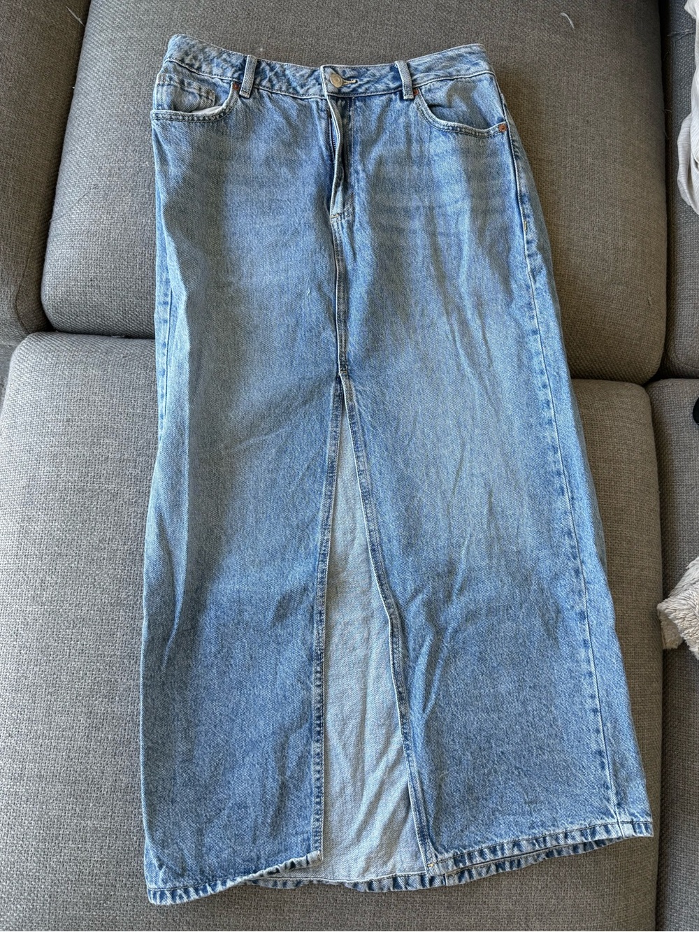 Dynamite Denim Maxi Skirt Blue Monday Medium Light Indigo - Sz M